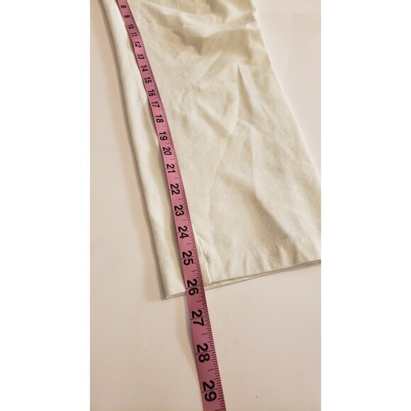 Eileen Fisher Size Medium Washable Stretch Crepe Slim Ankle Pull On Pants Ivory - Picture 8 of 12